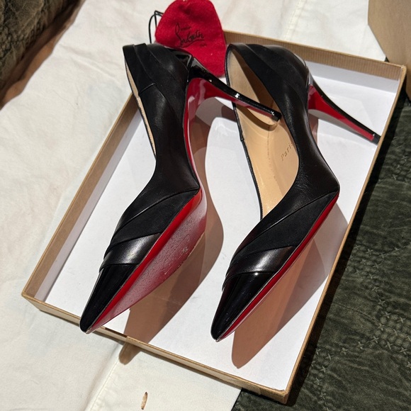 Christian Louboutin Black Patent Leather Heels - Picture 8 of 14